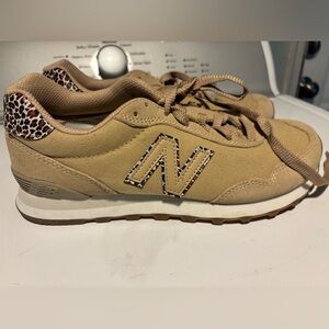 New Balance Tan Sneakers with Leopard Detail